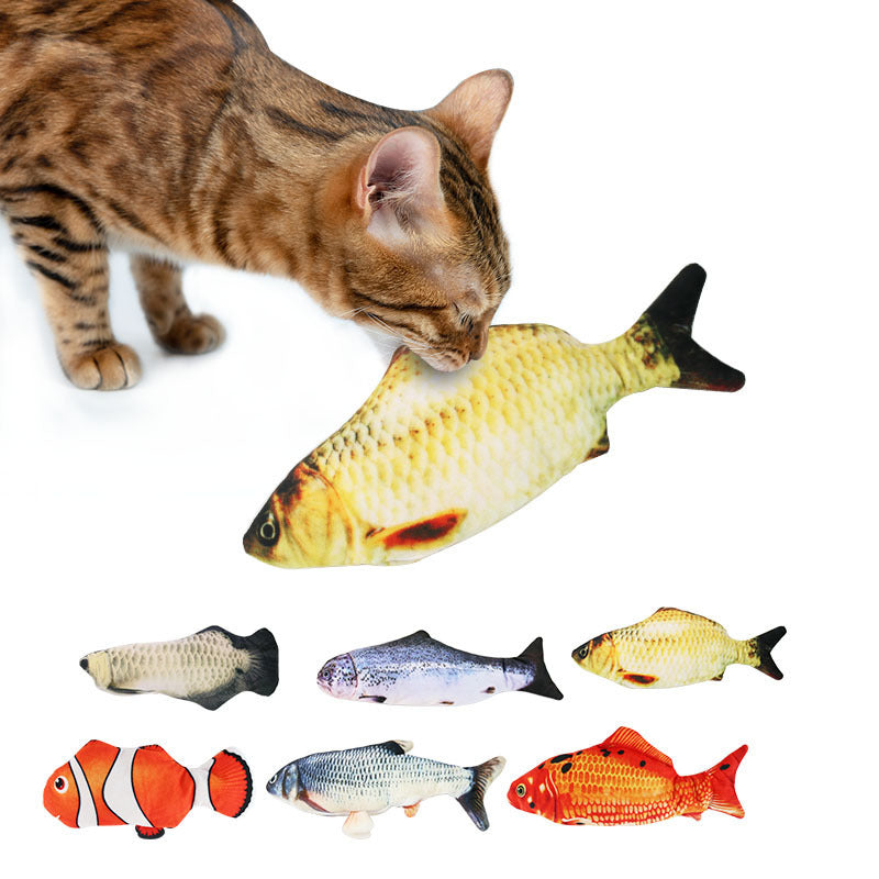 Katzenspielzeug – Plüschfisch