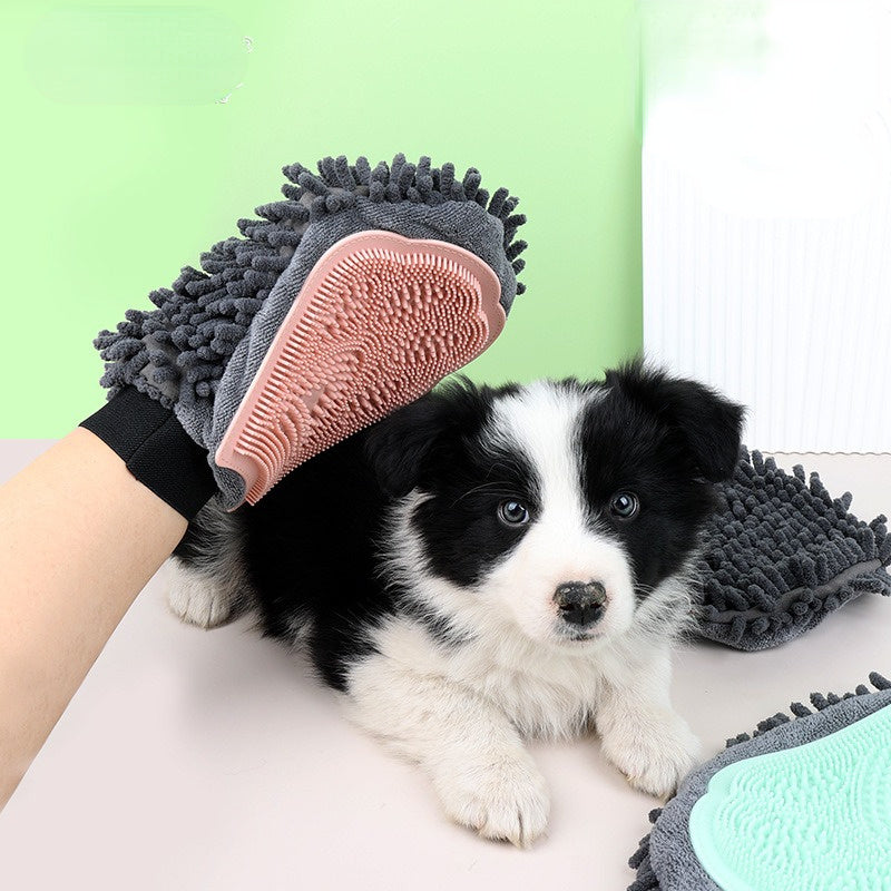 2-in-1 Haustier-Badehandschuh