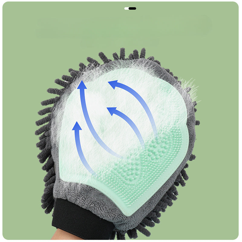 2-in-1 Haustier-Badehandschuh