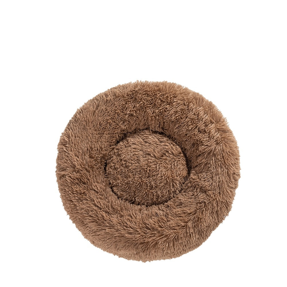 Flauschiges Donut-Haustierbett