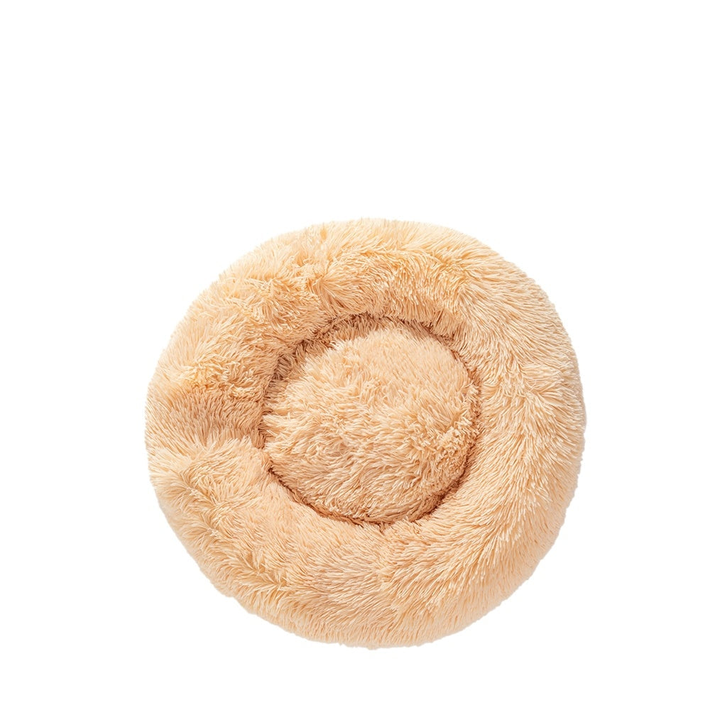 Flauschiges Donut-Haustierbett