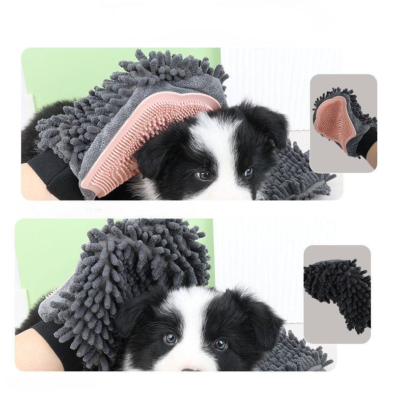 2-in-1 Haustier-Badehandschuh