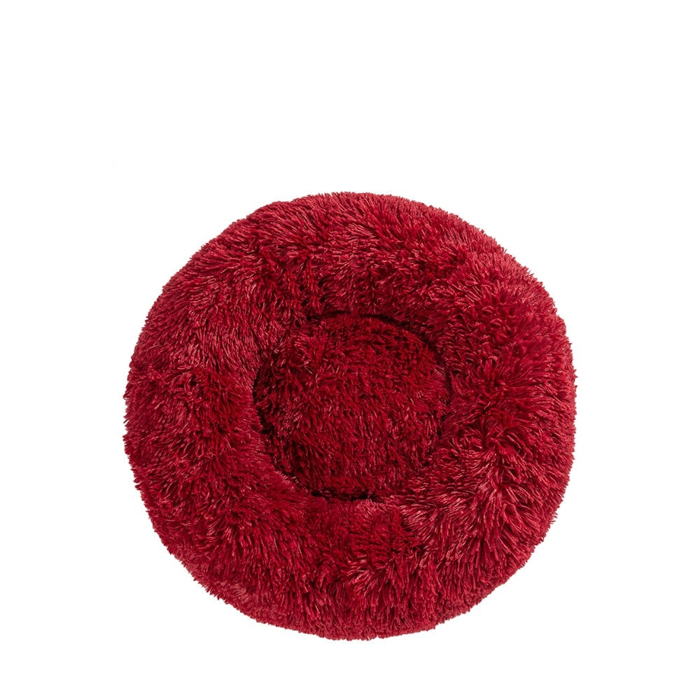 Flauschiges Donut-Haustierbett