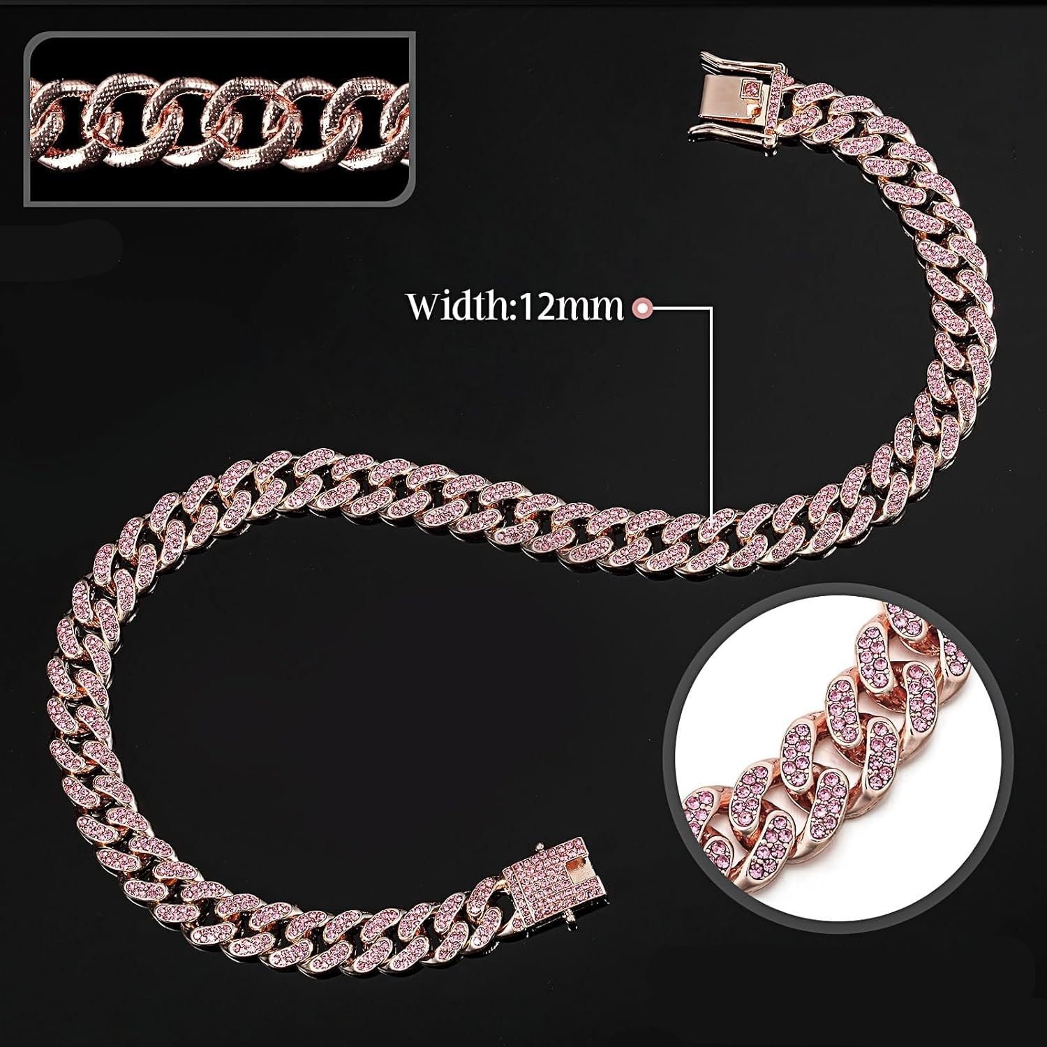 Elegantes Haustier-Halsband mit Kristallen