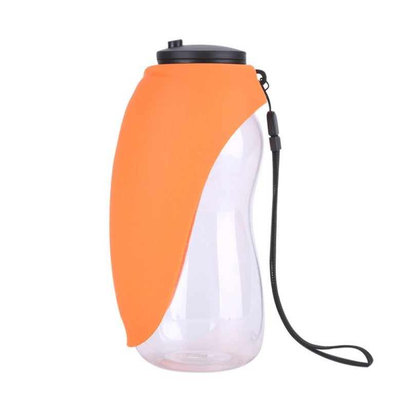 Tragbare Haustier-Wasserflasche mit Napf – 680 ml