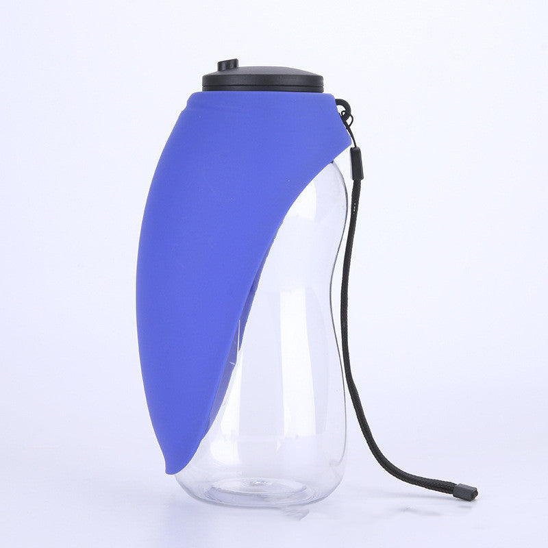 Tragbare Haustier-Wasserflasche mit Napf – 680 ml
