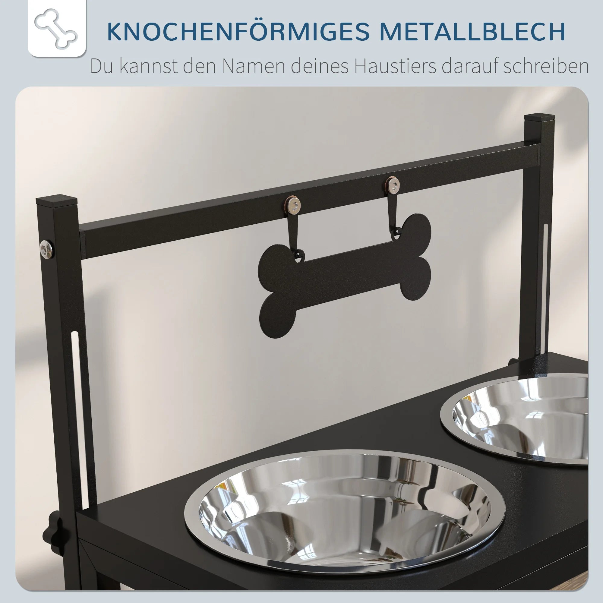 Höhenverstellbare Futterschale für Hunde