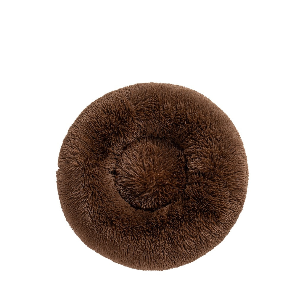 Flauschiges Donut-Haustierbett