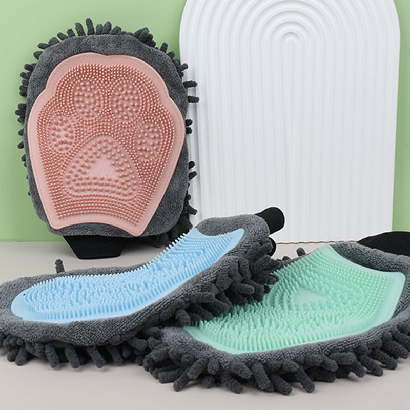 2-in-1 Haustier-Badehandschuh