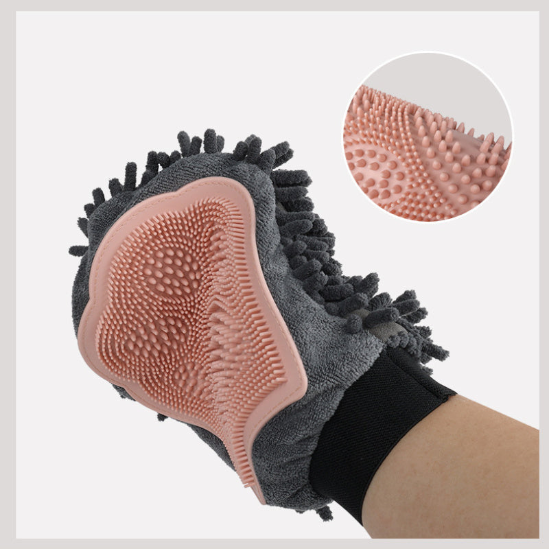 2-in-1 Haustier-Badehandschuh