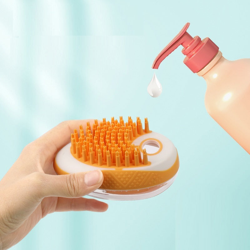 2-in-1 Silikon Bade- und Massagebürste für Haustiere