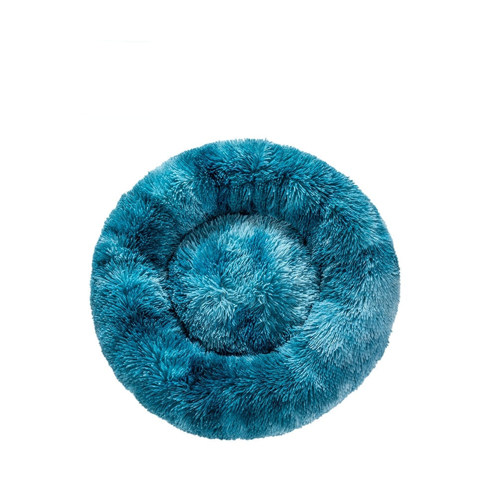 Flauschiges Donut-Haustierbett