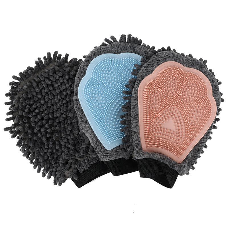 2-in-1 Haustier-Badehandschuh